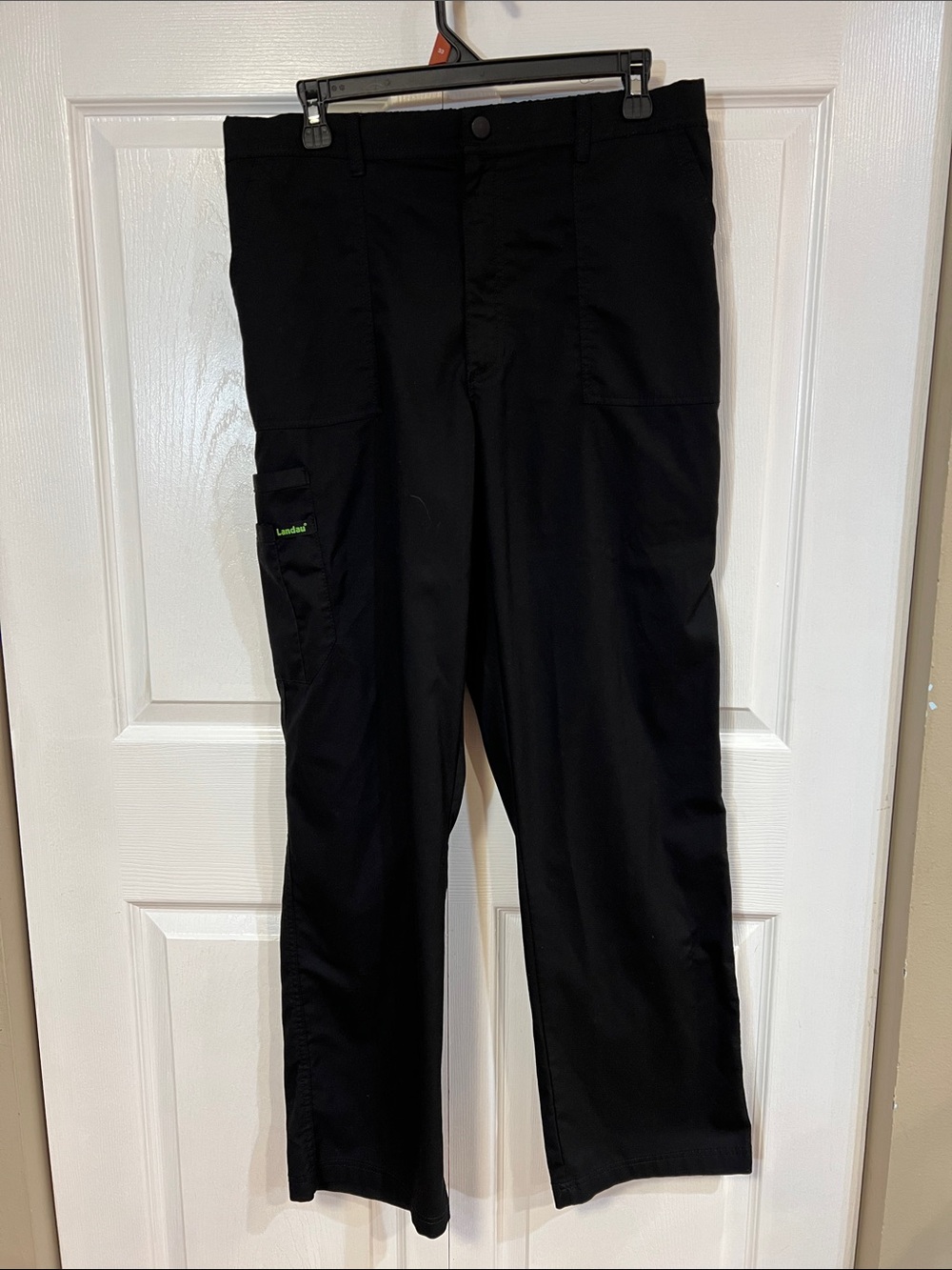 Landau Black Women's Scrub Utility Cargo Pants